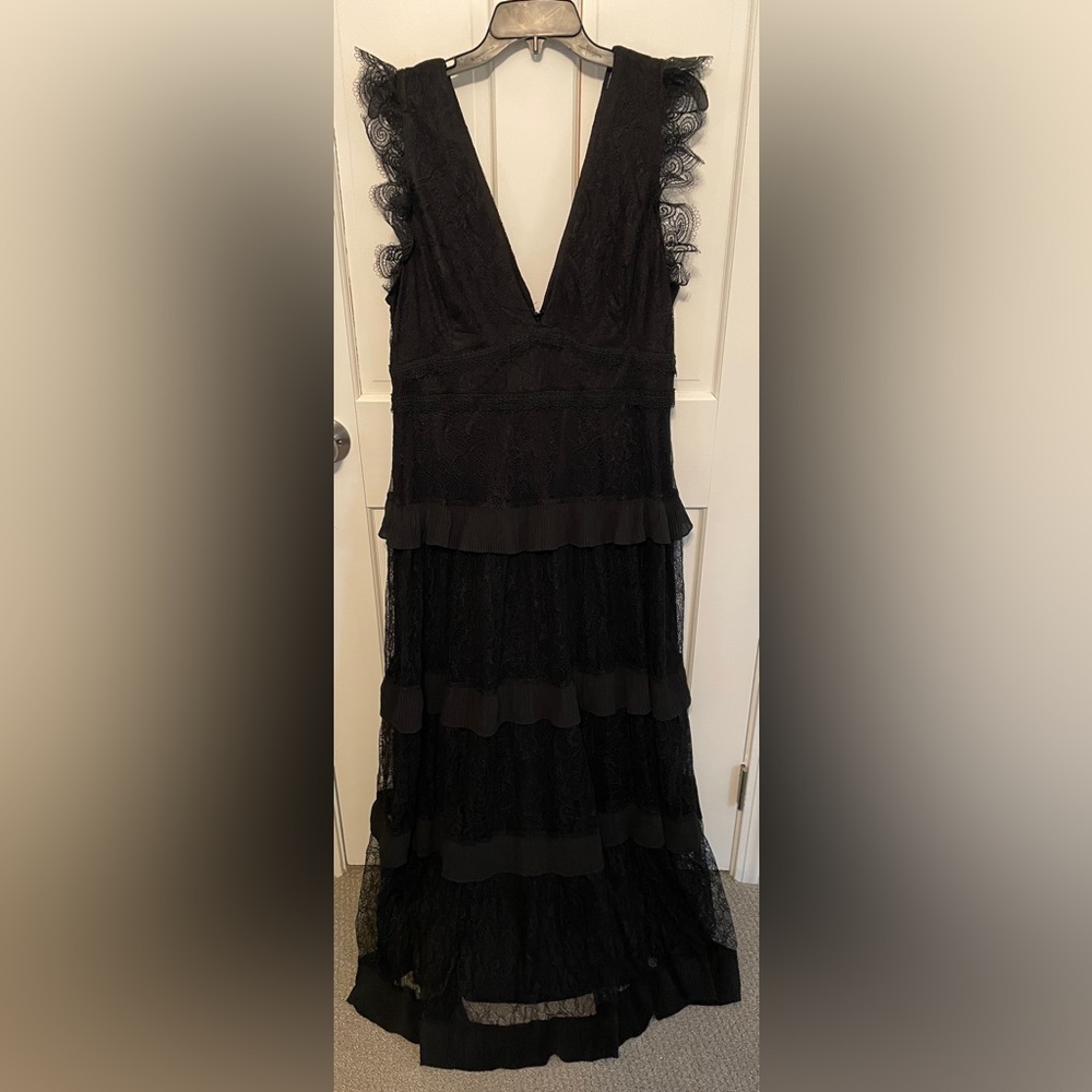 Lulus Marvelous Darling Black Lace Ruffled Tiered Maxi Dress - Picture 4 of 13